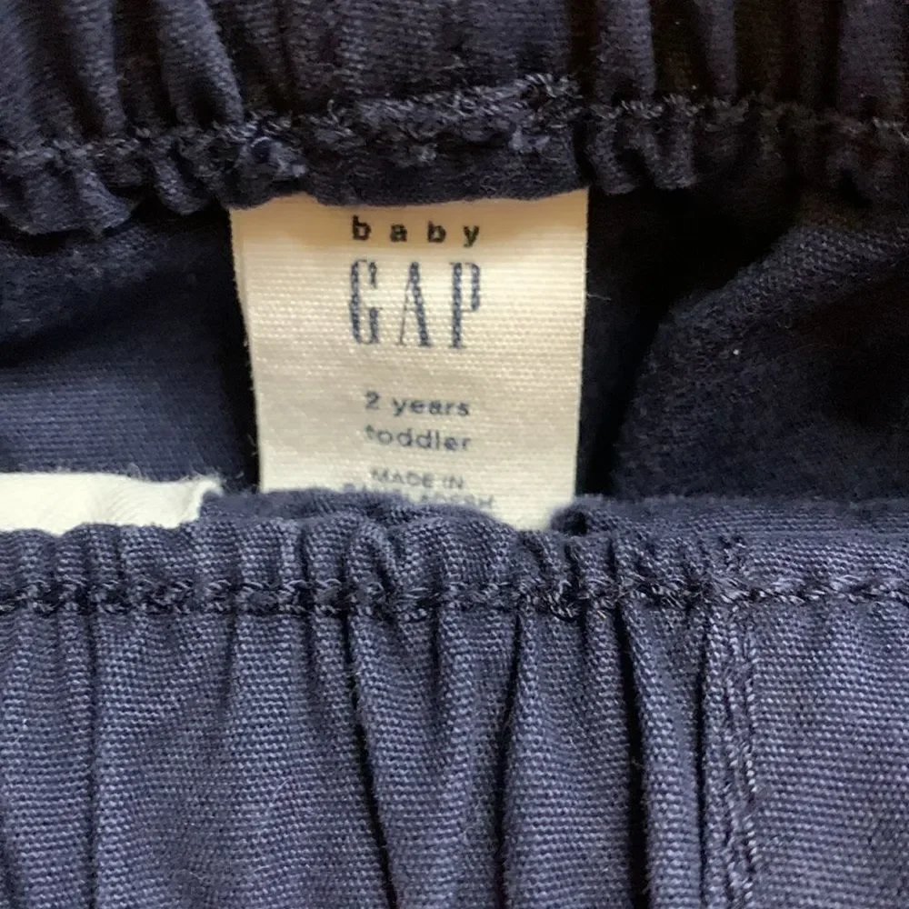 Gap pants 2T blue jogger cotton elastic waist spring easter lightweight
